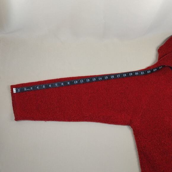 Coldwater Creek Wool Cozy Winter Comfy Stretchy Red Button-Up Cardigan Sweater - Picture 6 of 8